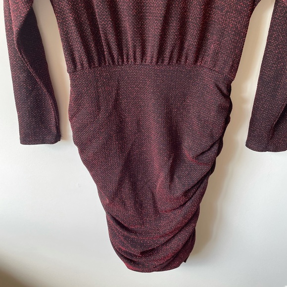NWT CYNTHIA ROWLEY / LONG SLEEVE METALLIC DRESS - Picture 2 of 6